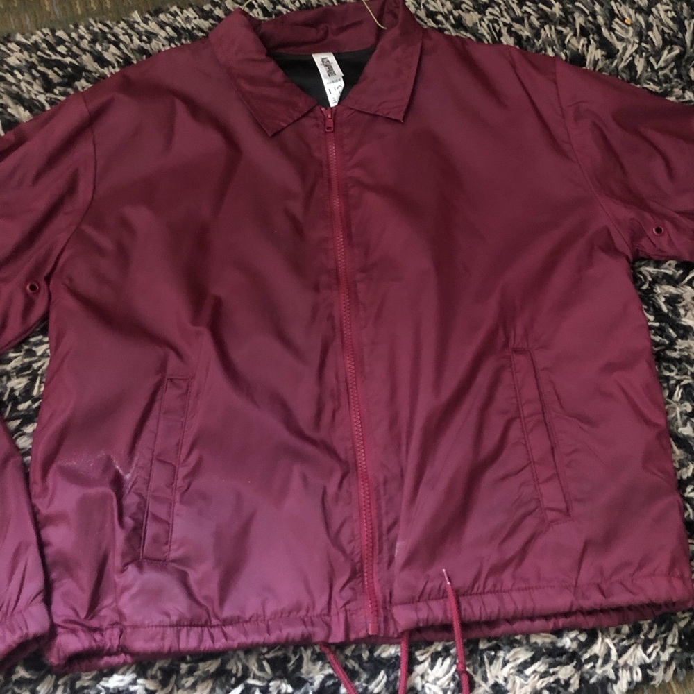 Burgundy windbreaker